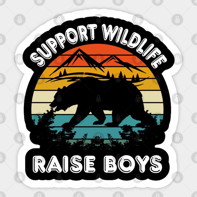 Support Wildlife Raise Boys Gift/ gifts for mom Sticker by UranusArts